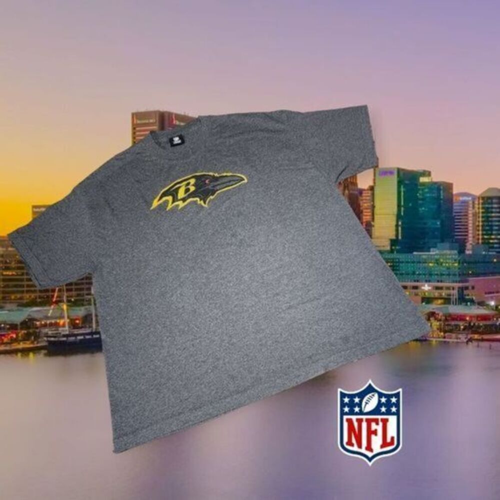 NFL Men's Baltimore Ravens‎ Football T-shirt Dark Heathered Grey 2XL